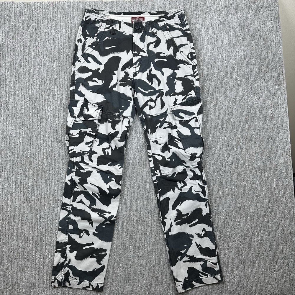 Matchstick‎ Pants Mens 30x32 Camo Cargo Cotton Utility Multi Pocket Military